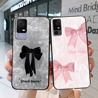 Ốp Điện Thoại Tcl 405 406 406S 408 40R 40Se Ốp Coquette Nơ Ốp Lưng Tpu Case Sang Chảnh Hình Gợn Sóng Hồng Trong Đen Nơ Chống Sốc Bẩn Ốp Đt @1020