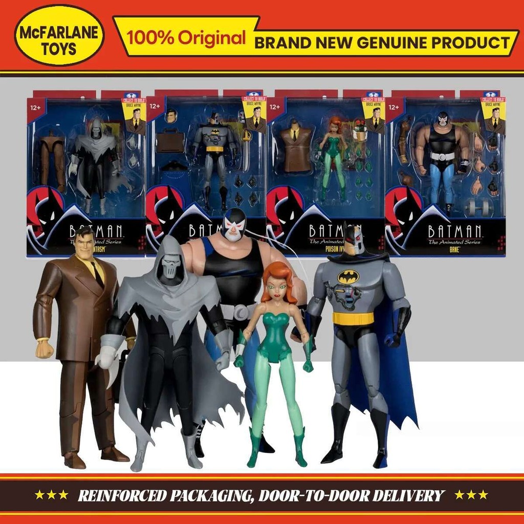 McFarlane Toys DC The Animated Series Hardac Batman/Phantasm/Poison Ivy/Bane 18cm Action Figure Coll