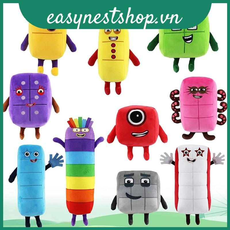 Numberblocks Đồ chơi nhồi bông sang trọng Khối số búp bê giáo dục- Thú Nhồi Bông Numberblocks Hình S