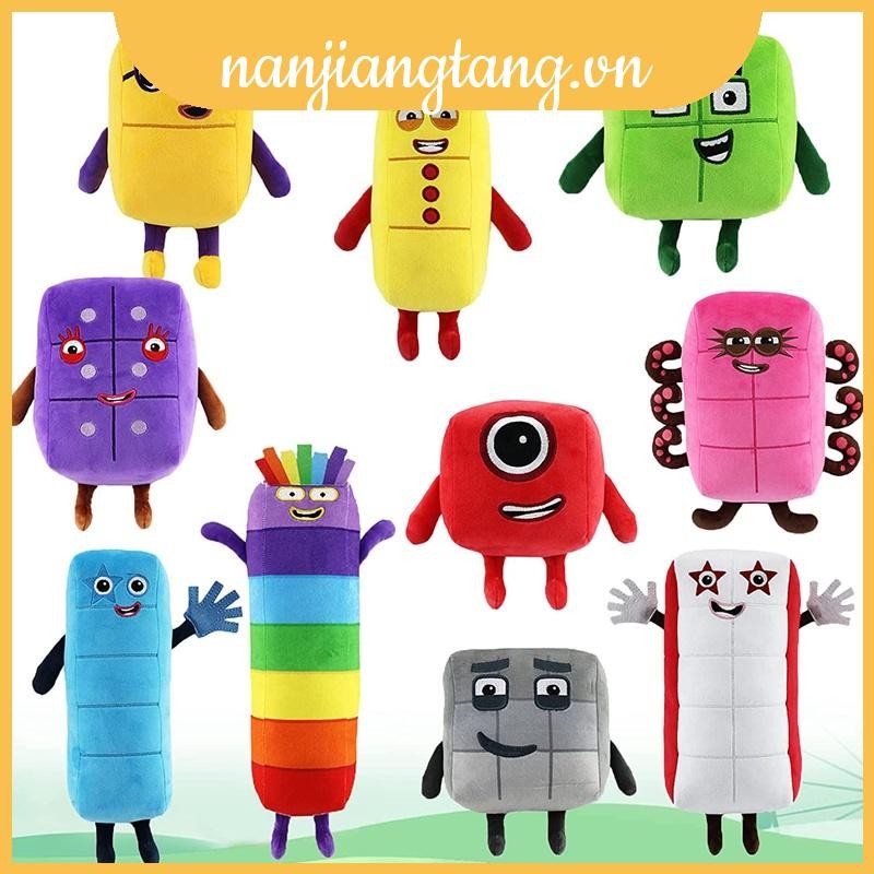 Numberblocks Đồ chơi nhồi bông sang trọng Khối số búp bê giáo dục- Thú Nhồi Bông Numberblocks Hình S