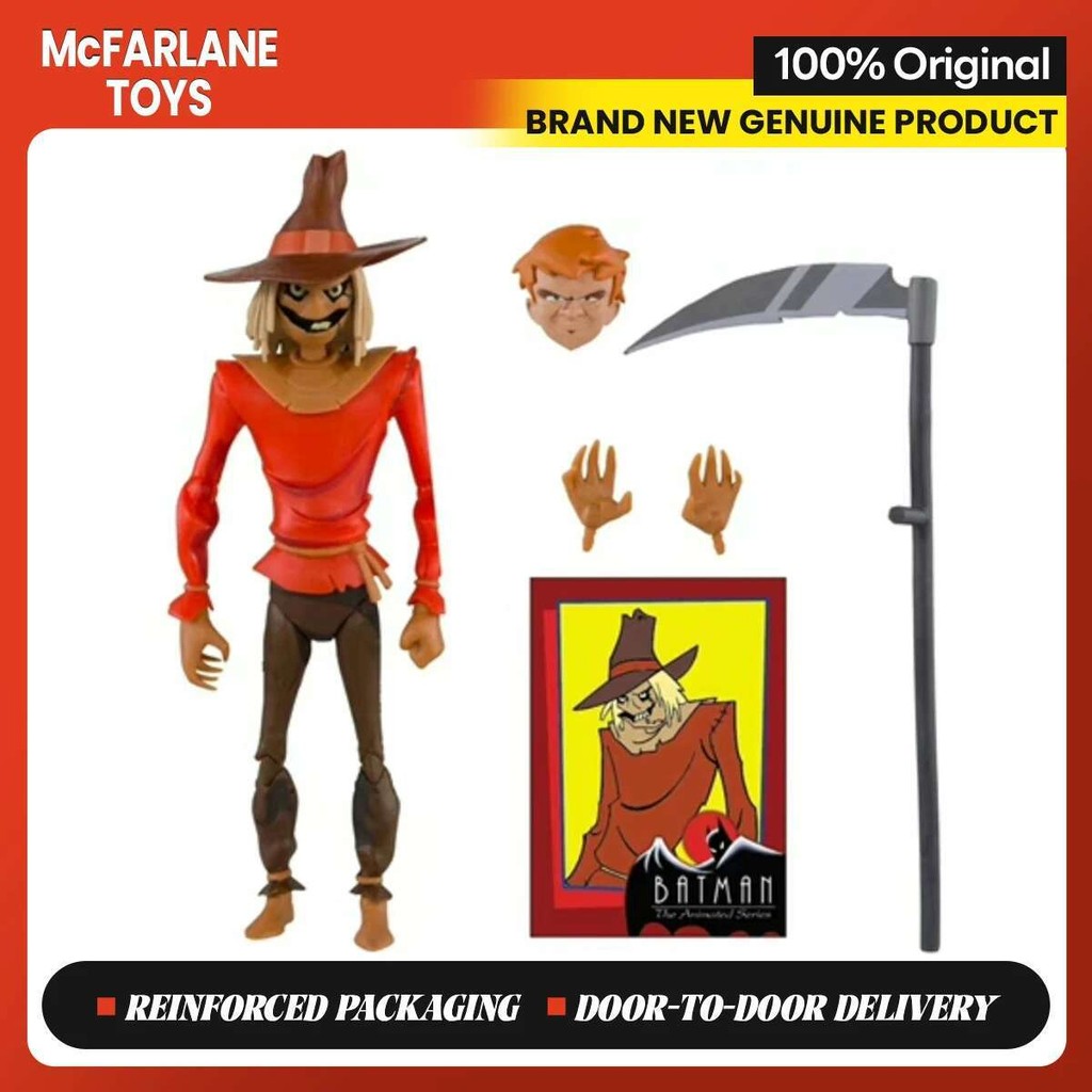 McFarlane Batman The Animated Series Scarecrow Action Figure Model Collection Doll Ornament Toys Gif