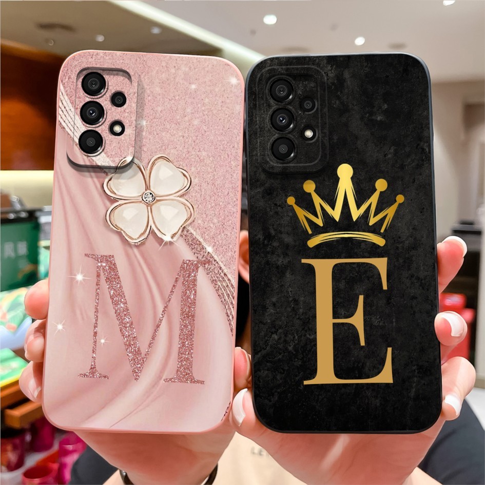 Dành Cho Samsung Galaxy A52 A52S 4G 5G Ốp Điện Thoại Chống Sốc Sang Trọng Chữ Hoa Cặp Đôi Ốp Lưng Si