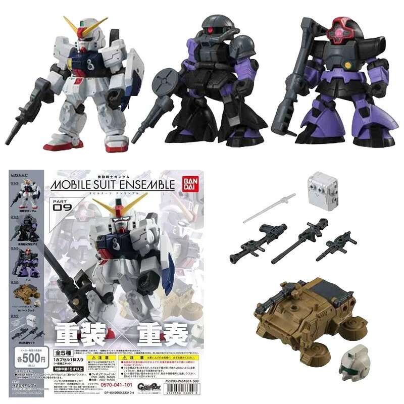 BANDAI Capsule MSE09 MOBILE SUIT ENSEMBLE Dom Action Figures Zaku am Ground Type All Set Toys for Bo