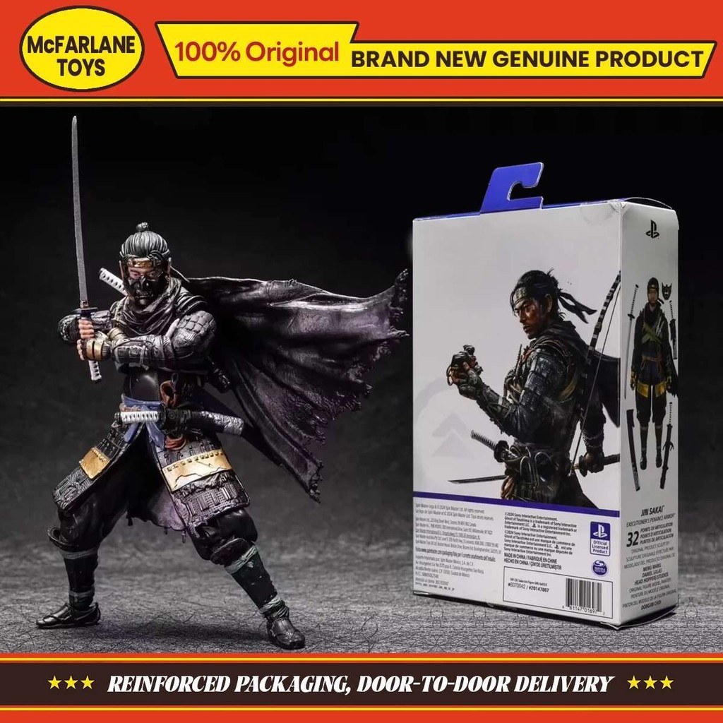 Tsushima Anime Jin Sekai 6 inches Action Figure ToysCollection Statue Ornament model Christmas Gifts