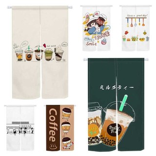  Trà Bong Bóng Hoạt Hình Dễ Thương Nhật Bản Rèm Cửa Noren Cà Phê Nhà Bếp Cửa Phân Vùng Shop Phòng Khách Treo Nửa Rèm 
