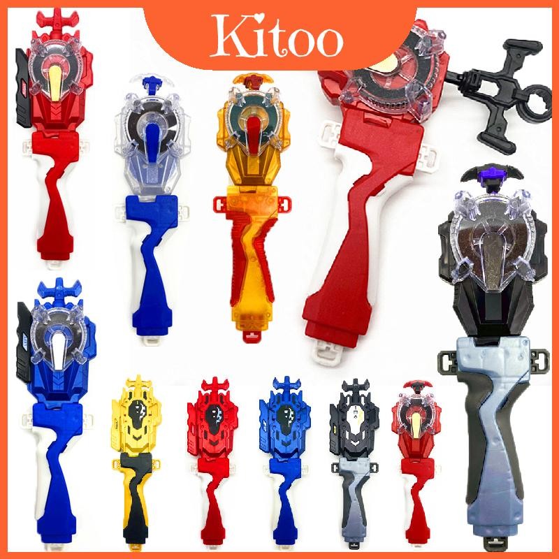 Burst Beyblade Sparking String Launcher Grip Handle Đen Vàng Đỏ