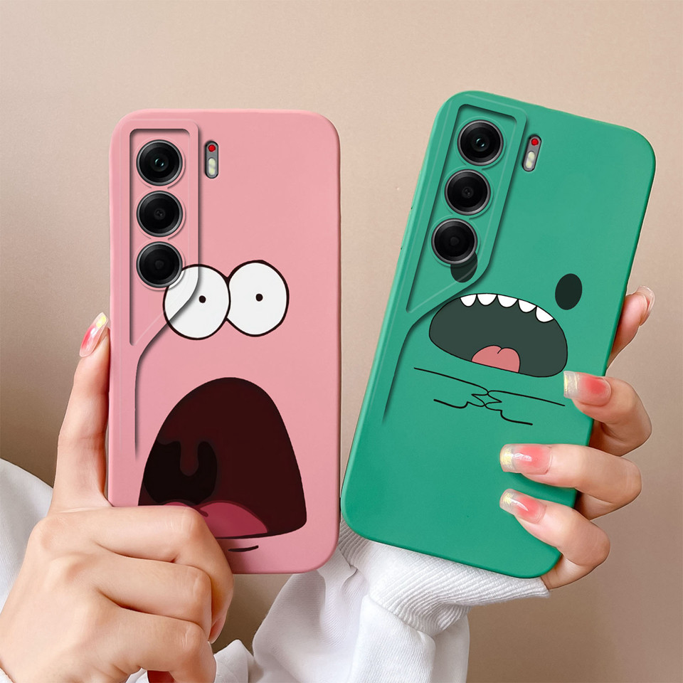 Vỏ Cho tecno camon 40 40 pro Biểu Hiện Vui Nhộn Mèo Con Chống Sốc Chống Rơi Vỏ Vuông Bền Cho tecno c