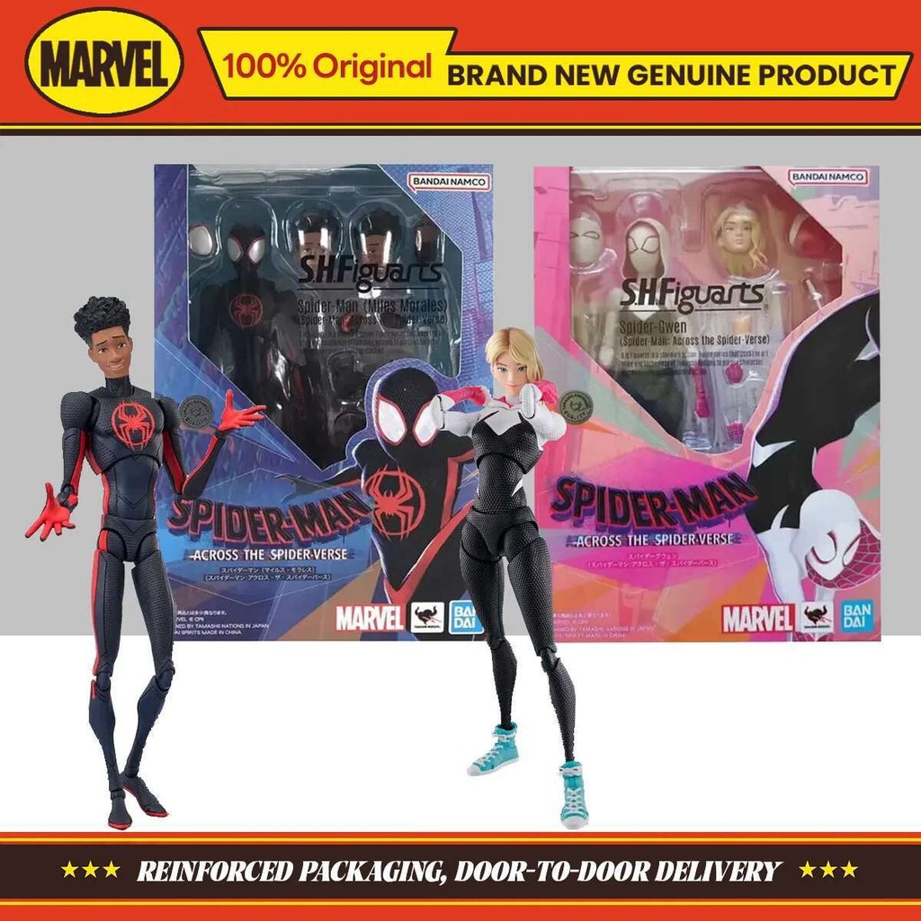 Bandai Toys S.H.Figuarts Across The Verse Spider Man Miles & Gwen Action Figure Model Gift Collectio