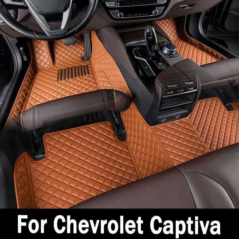 Mats For Car Chevrolet Captiva 7Seat C100 C140 2006~2010 Anti-Dirt Carpets Leather Mat Rugs Pad