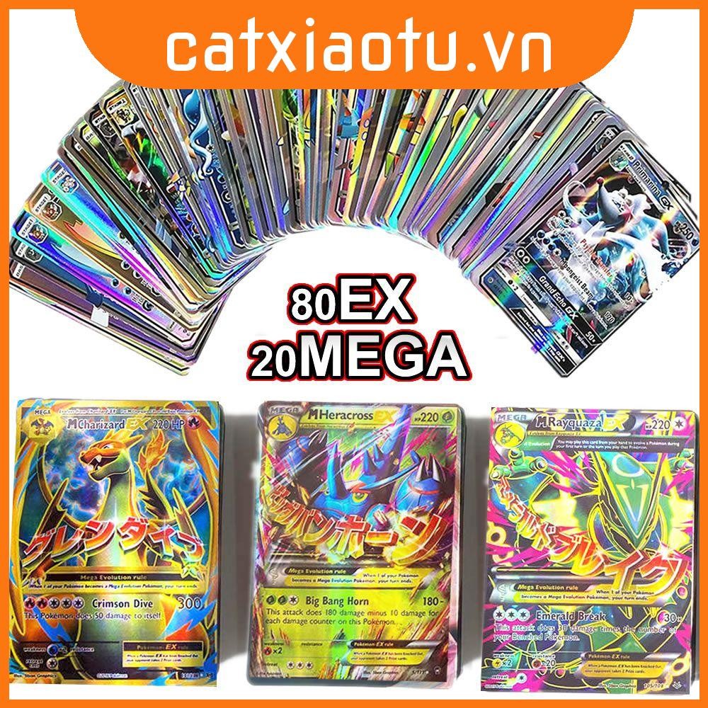Set thẻ game Pokemon TCG VMAX TAG TEAM MEGA EX GX sáng bóng