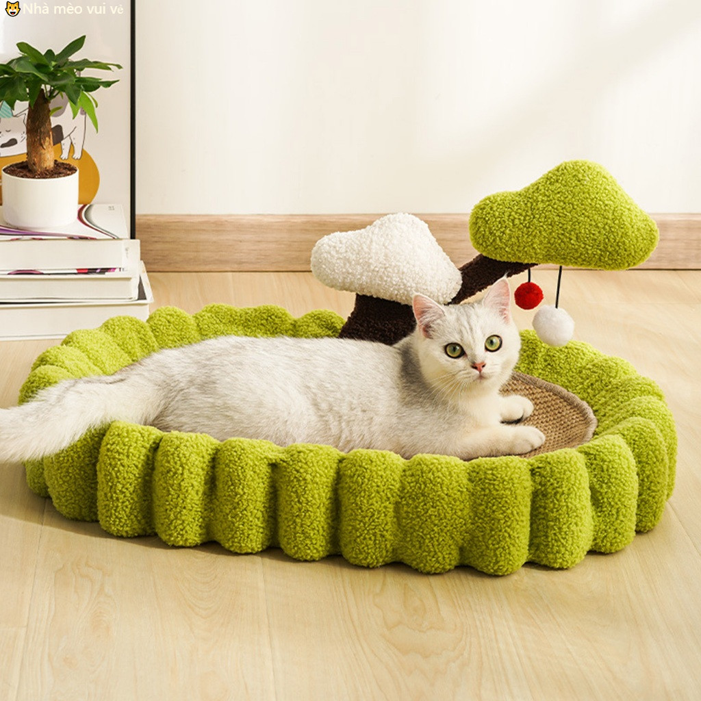 ♞ Cat Scratcher Bed Chống mài mòn Sisal Pet Scratching Bowl Thú vị Lounge 🐱HÀNG CÓ SẴN🥑