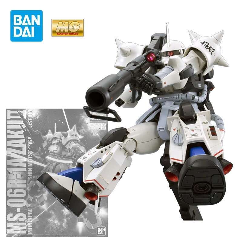 BANDAI MG 1/100 am MS-06R-1A Zaku2 Action Figure Shin Matsunage Custom Type Model Adult Collectible 