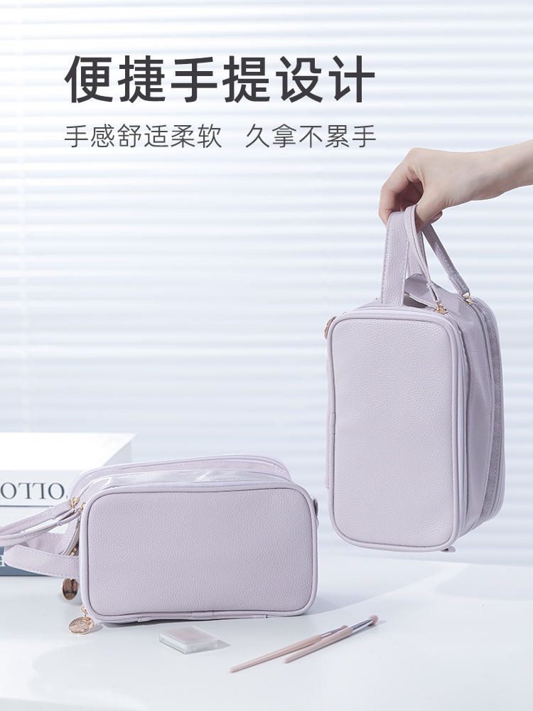 Guo Xiaoniu Túi Trang Điểm Nữ Di Động Dung Tích Siêu Lớn Túi Bảo Quản Di Động Mỹ Phẩm Giặt Túi Du Lị