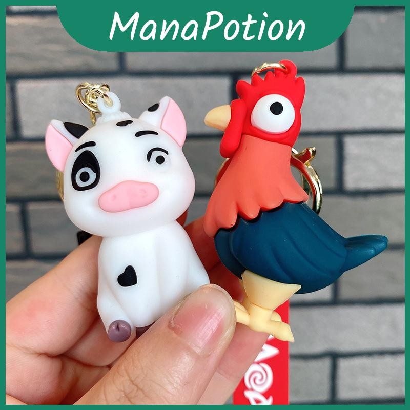 Móc khóa phiêu lưu quyến rũ đại dương với túi cao su mềm Moana và những người bạn dành cho phụ kiện
