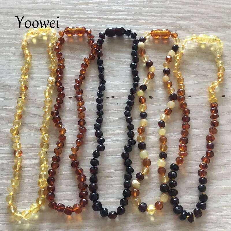 Wholesale Natural Yoowei Amber Necklace For Adult 100% Real Irregular Baroque Gemstones Original