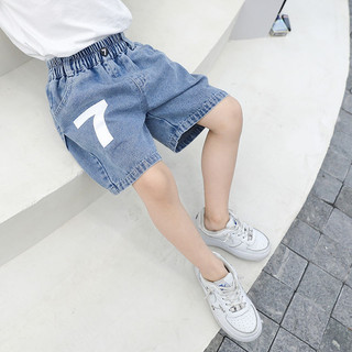 Lan ~ Bé Trai Quần Short Denim Phong Cách Mỏng Thời Trang Hợp Thời Trang Phong Cách Mới Trẻ Em Quần Áo Mùa Hè Trẻ Em Mặc Ngoài Bé Trai Bé Trai Quần Năm Điểm Mùa Hè
