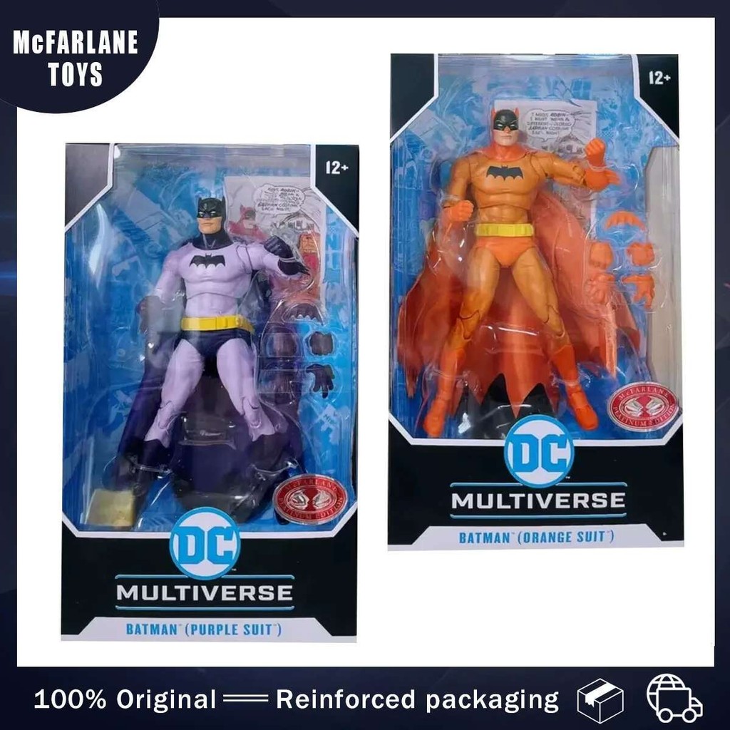 McFarlane Toys DC Multiverse Purple Batman/Orange Batman 7-Inch Action Figure Model Gift Collection 