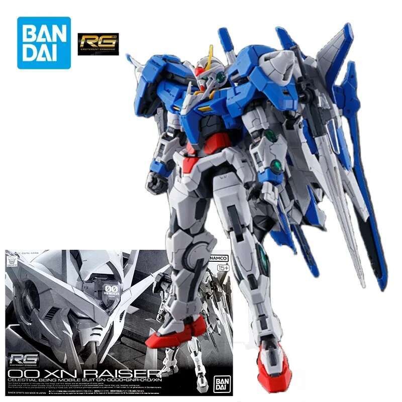 BANDAI Anime am Model Kit 00 XN RAISER Action Figures Celestial Being Mobile Suit GN-0000+GNR-10/XN 