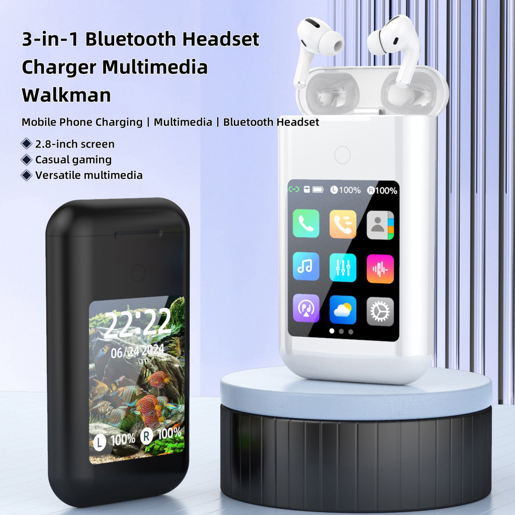 Tai nghe Bluetooth A98 Tai nghe 3 trong 1 Đa chức năng Mobile Power Bank Tai nghe hiển thị đa phương