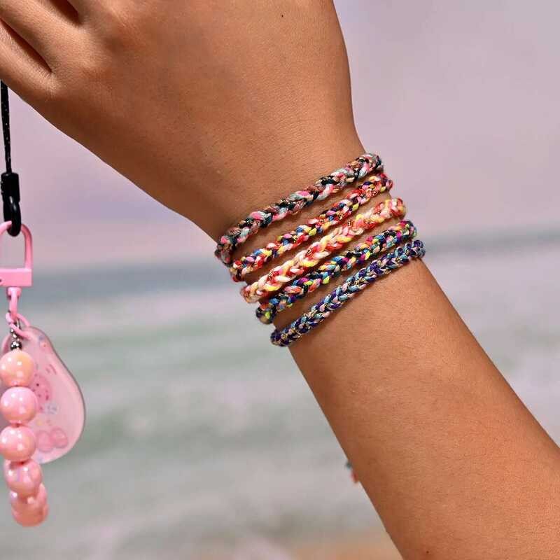 Boho Friendship 10Pcs/Lot Bracelet For Women Summer Beach Bohemian Handmade Weave Tarnish Free C