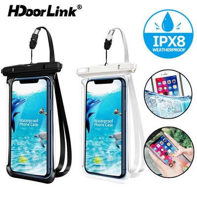Hdoorlink Ốp Điện Thoại Chống Thấm Nước Cho Điện Thoại Đa Năng Trong Suốt Túi Điện Thoại Túi Khô Bơi Lặn Bảo Vệ Túi Điện Thoại