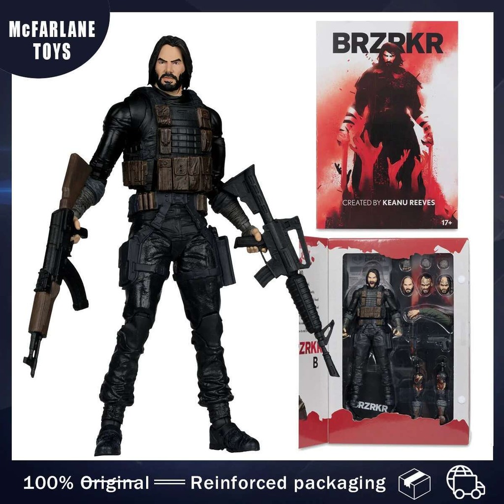 McFarlane Toys BRZRKR Keanu Reeves John Wick Edition 7 inches Action Figure Collection Model Collect