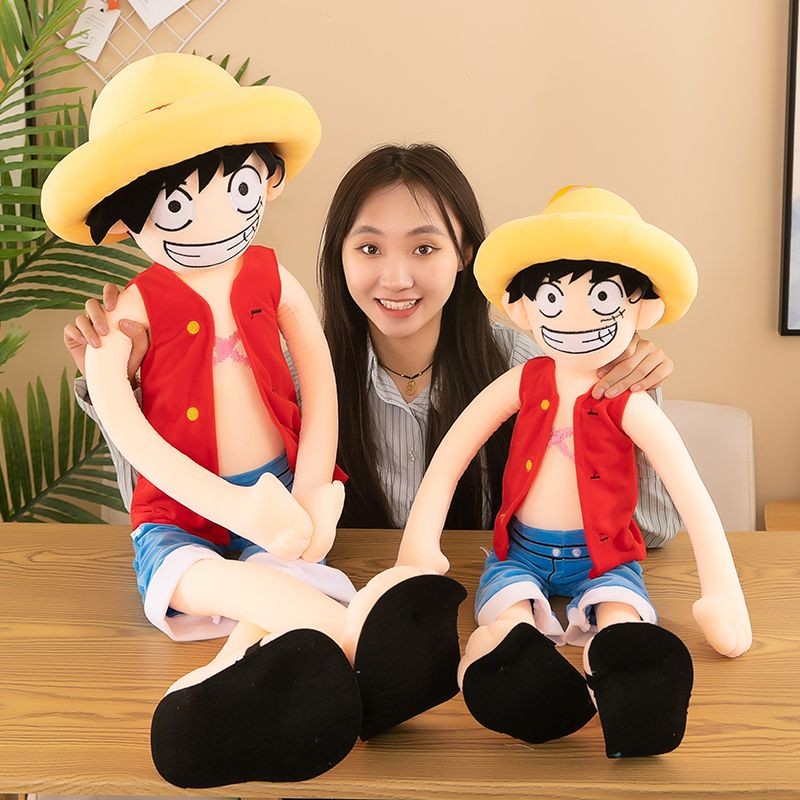 gấu bông búp bê may mắn gấu Gối đồ chơi sang trọng cho búp bê One Piece Luffy cực lớn
