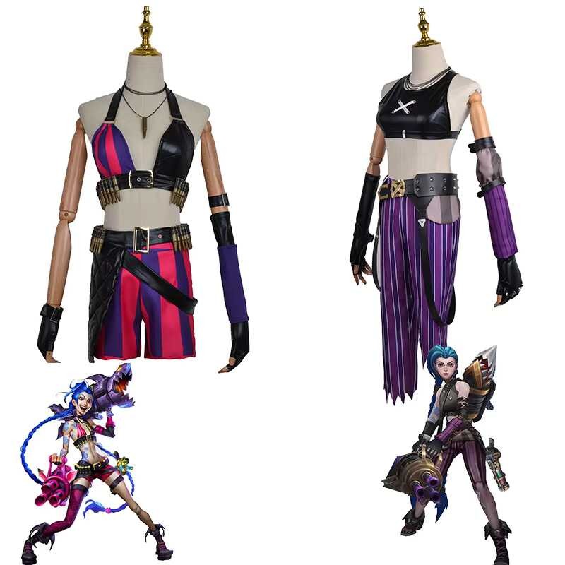 Hot Self Người Lớn Halloween Trang Phục Liên Minh Anh Hùng Nhân Vật Jinx Cosplay Trang Phục