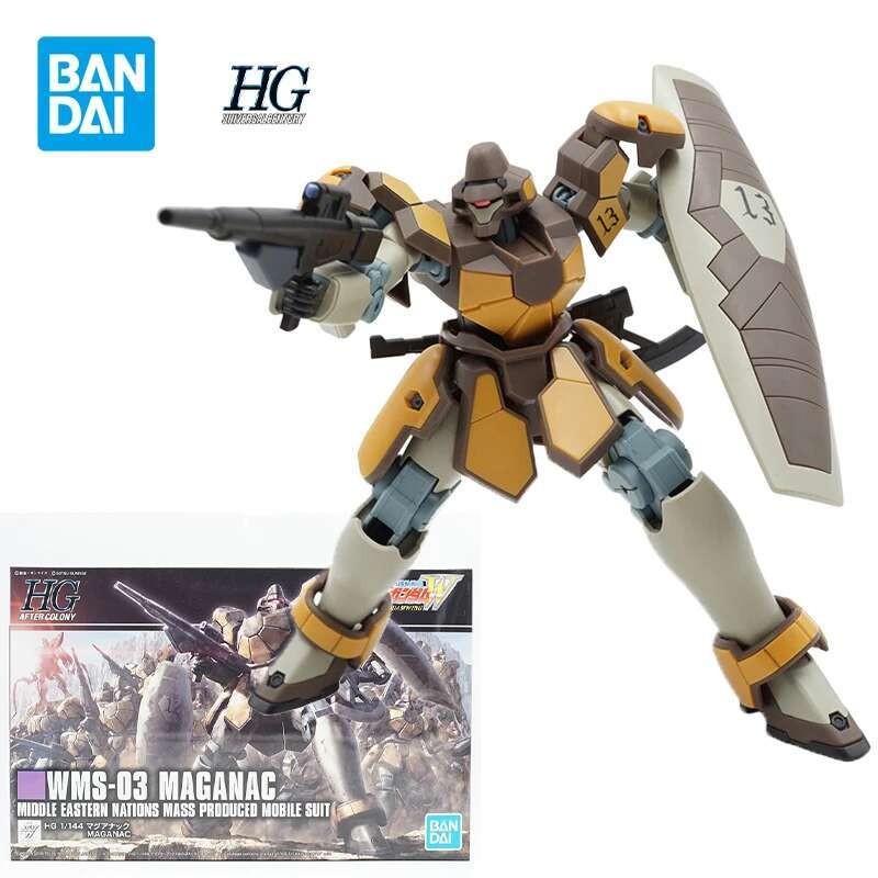 BANDAI AM Anime HG 1/144 WMS-03 MAGANAC Action Figure Assembly Model Toys Gift For Kids Mô hình chín