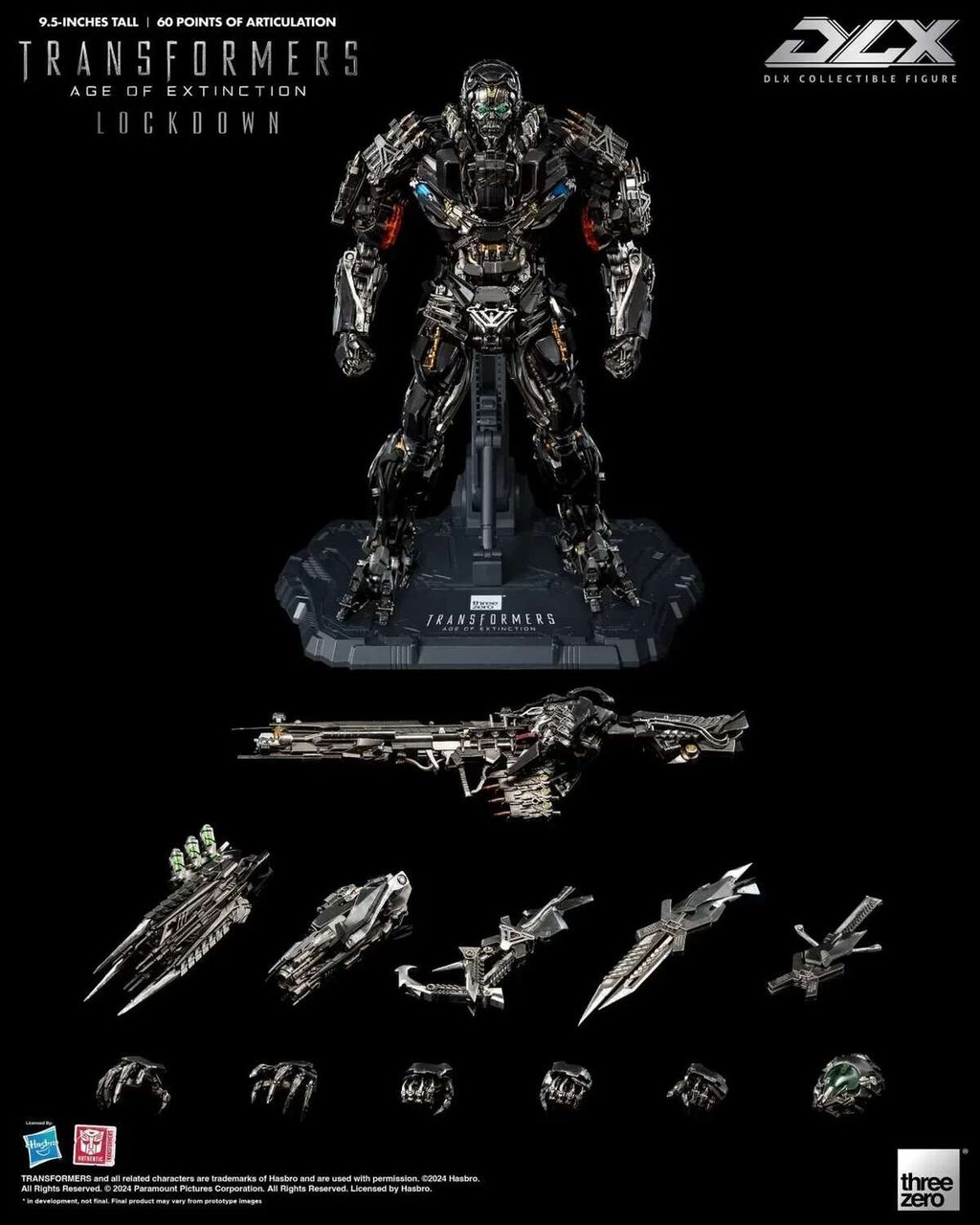 Hasbro Transformers: Age of Extinction DLX Lockdown Birthday Gift Action Figures Model Toy Anime