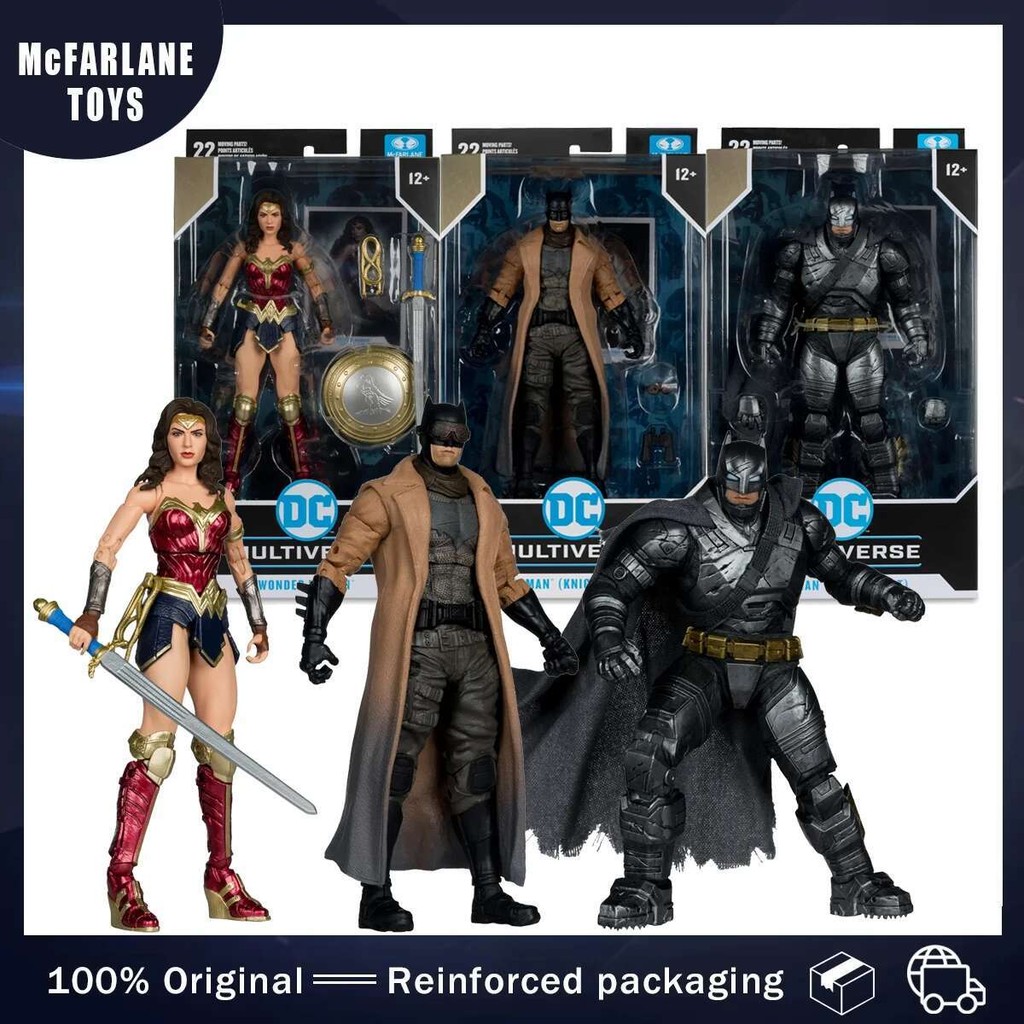 Mcfarlane Dawn of Justice Wonder Woman&Batman Knightmare&Batman Armored Action Figure Collection Mod