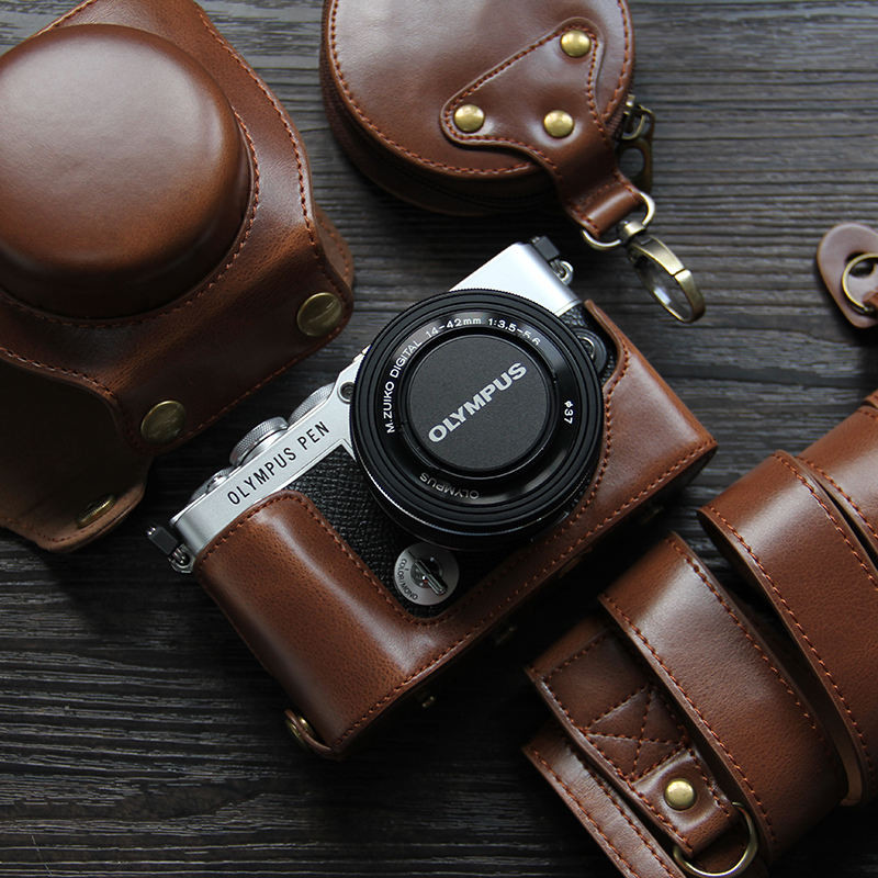 Thích hợp cho túi đựng máy ảnh Olympus / Olympus E-P7 Vỏ bảo vệ đeo chéo ep7 Vỏ da cổ điển