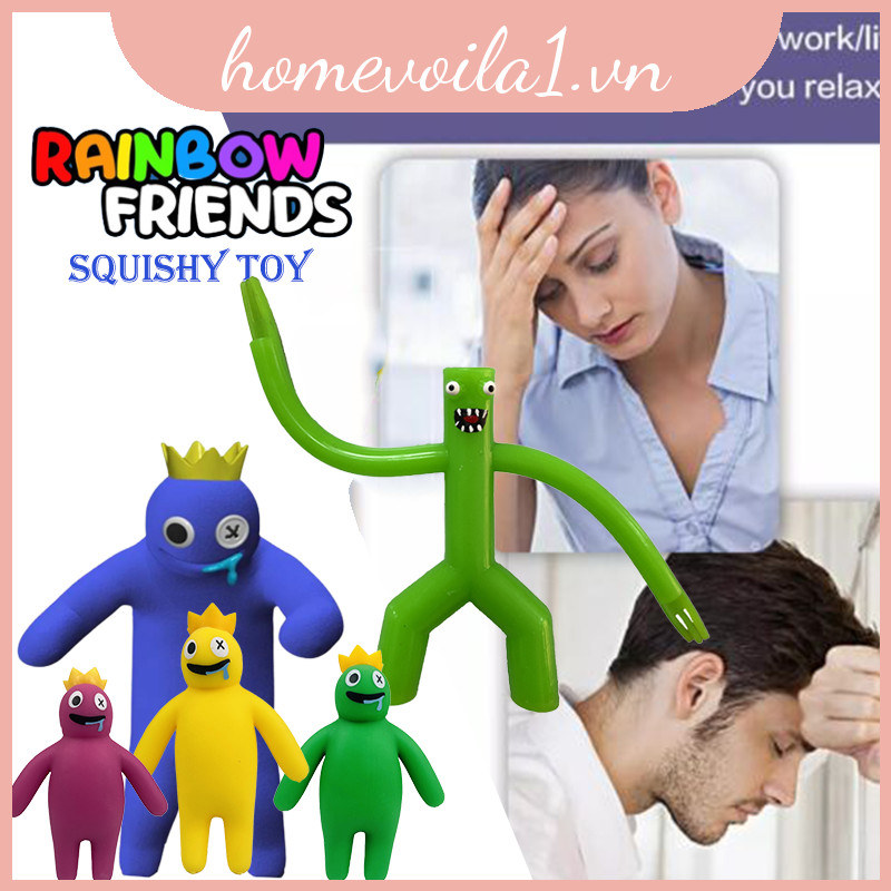 【In Stock】Cute Roblox Rainbow Friends Squishy Toy Stress Relieve Decompression Prop Adult Gift