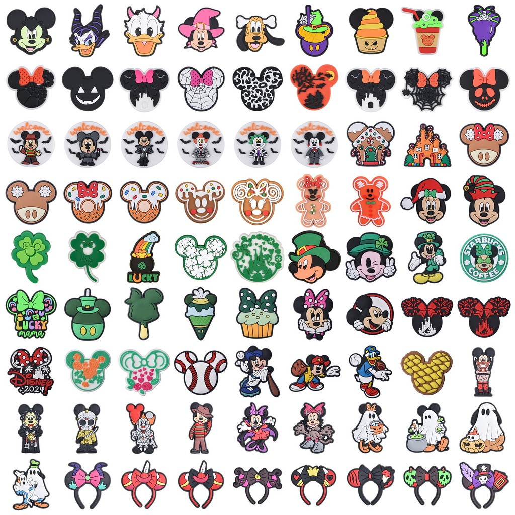 Mickey Head Shape Hole Shoes Phụ kiện Minnie Halloween Dress Up Hole Shoes diy