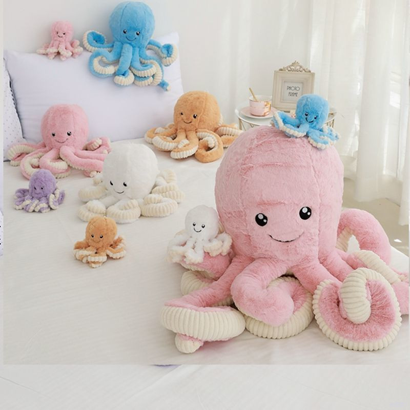 Món quà lớn đầy màu sắc Octopus Búp bê Octopus đồ chơi đồ chơi Marine Marine Búp bê Giáng sinh