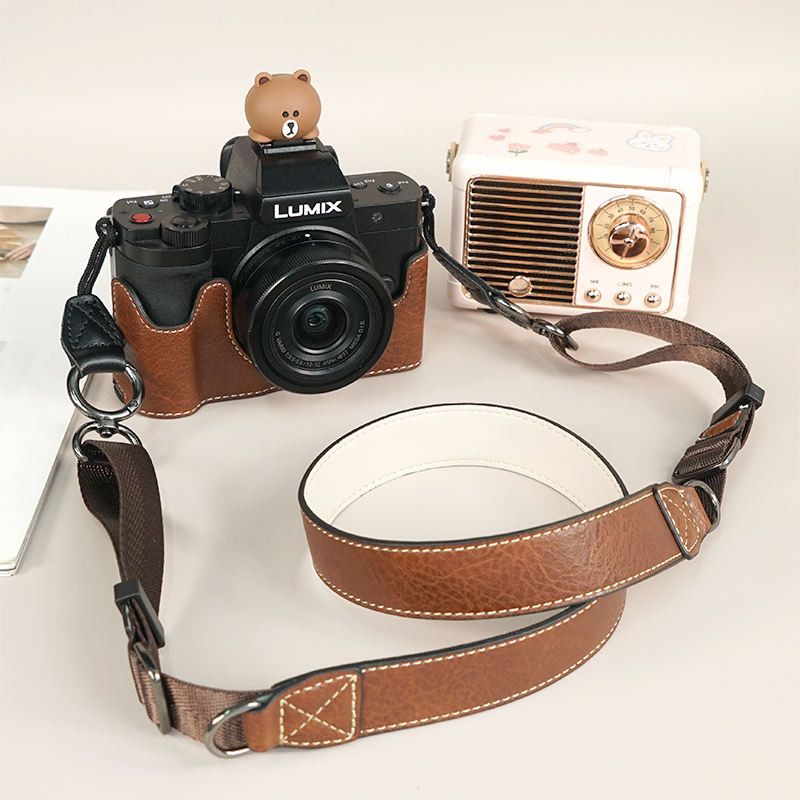 Thích Hợp Cho Panasonic G100d Vỏ Bảo Vệ G100k Túi Máy Ảnh Lumix G100 Đế Máy Ảnh Retro Dây Đeo Vai Ph