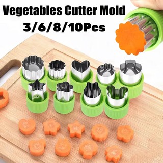 Rau Củ Cắt Khuôn Nấu Bánh Quy Khuôn Thép Không Gỉ Ngôi Sao Hình Trái Tim Nhựa Tay Cầm Dụng Cụ Cho Trẻ Em DIY Mini Trái Cây Nhà Bếp Tiện Ích