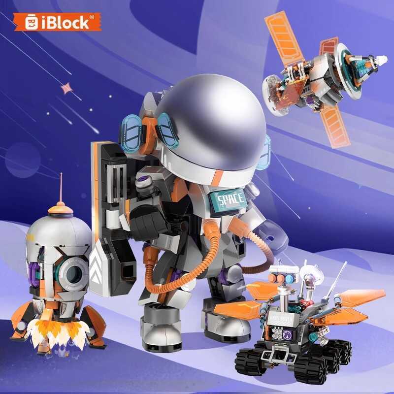 Iblock Phong Cách Mới Khối Xây Dựng Hy vọng Đội Phi Hành Gia Không Gian Tên Lửa Spaceman Đồ Chơi Trẻ