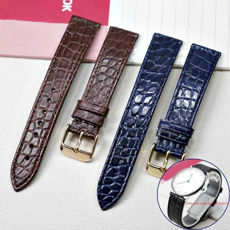 C Mỏng Cá Sấu Dây Da Thật Chính Hãng Cho Longines L4 L2 Cartier Tank Santos 13 14 16 18 1 20Mm Me