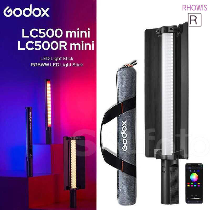 Mới Đèn LED cầm tay RGB đầy đủ màu Godox LC500/LC500R LC500mini/LC500Rmini