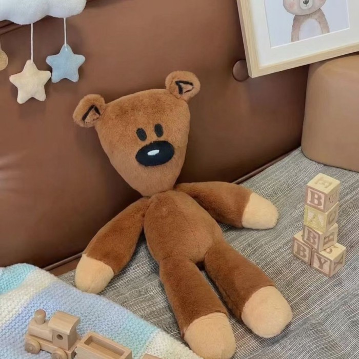 Gấu Bông Mr. Bean Gấu Bông Đồ Chơi Sang Trọng Gấu Búp Bê Bean Bear Giường Búp Bê Gối Ngủ Quà Tặng S