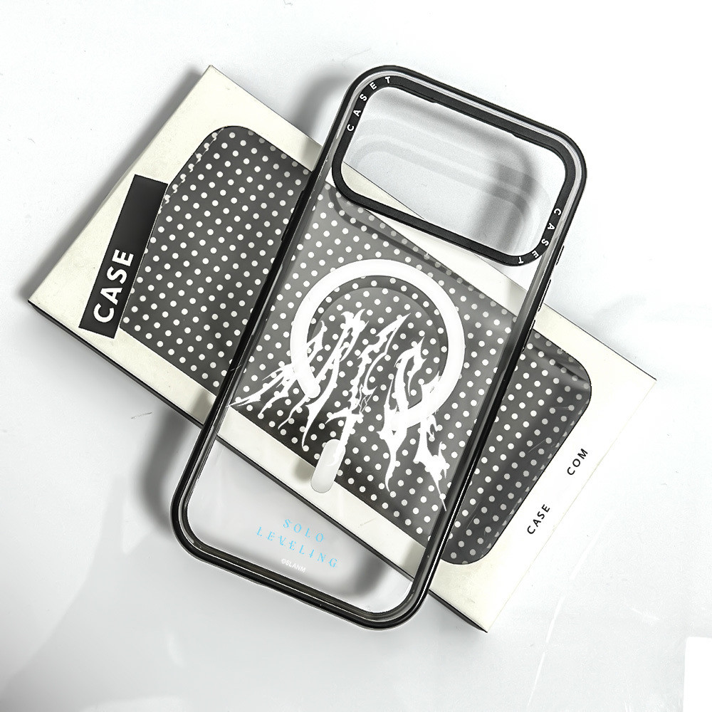 Vỏ sạc từ tính không dây Tương thích cho IPhone 13 14 15 16 17 Pro Max Ốp lưng trắng Solo Leveling A