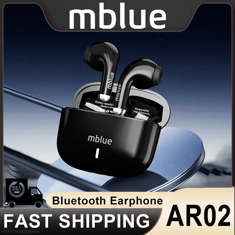 Tai nghe mblue AR02 chính hãng Tai nghe Bluetooth 5.4 không dây thực sự Tai nghe thể thao ngoài trời