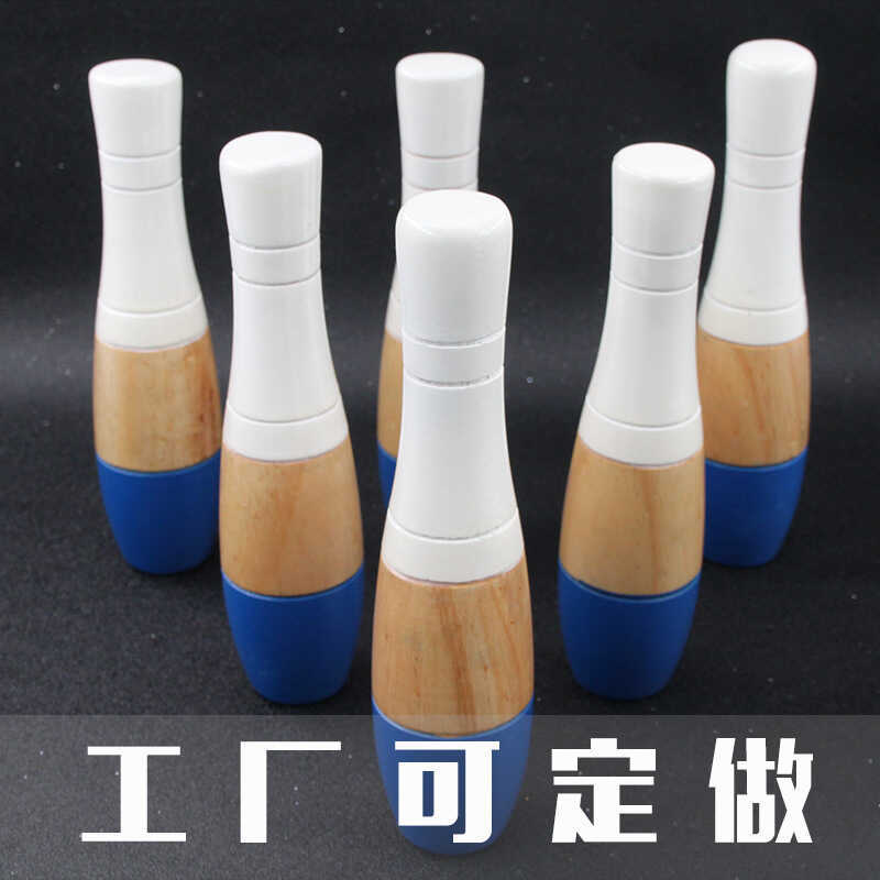 Bowling bowling Đồ chơi trẻ em Trò chơi bowling bằng gỗ Bộ đồ chơi bowling