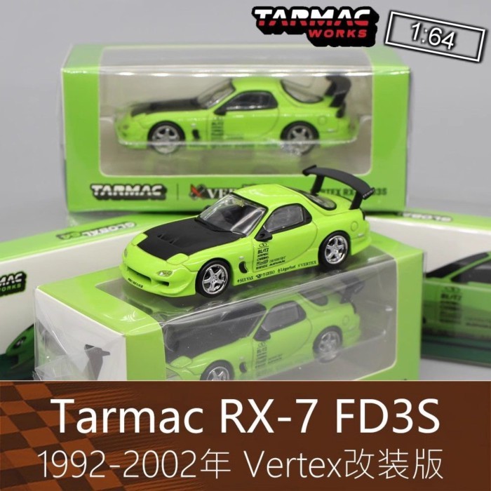 Tarmac Green 1: 64 RV RX7 Xe Thể Thao Mẫu FD3S Sửa Đổi Vertex Thích Hợp Cho Xe Mazda RX-7
