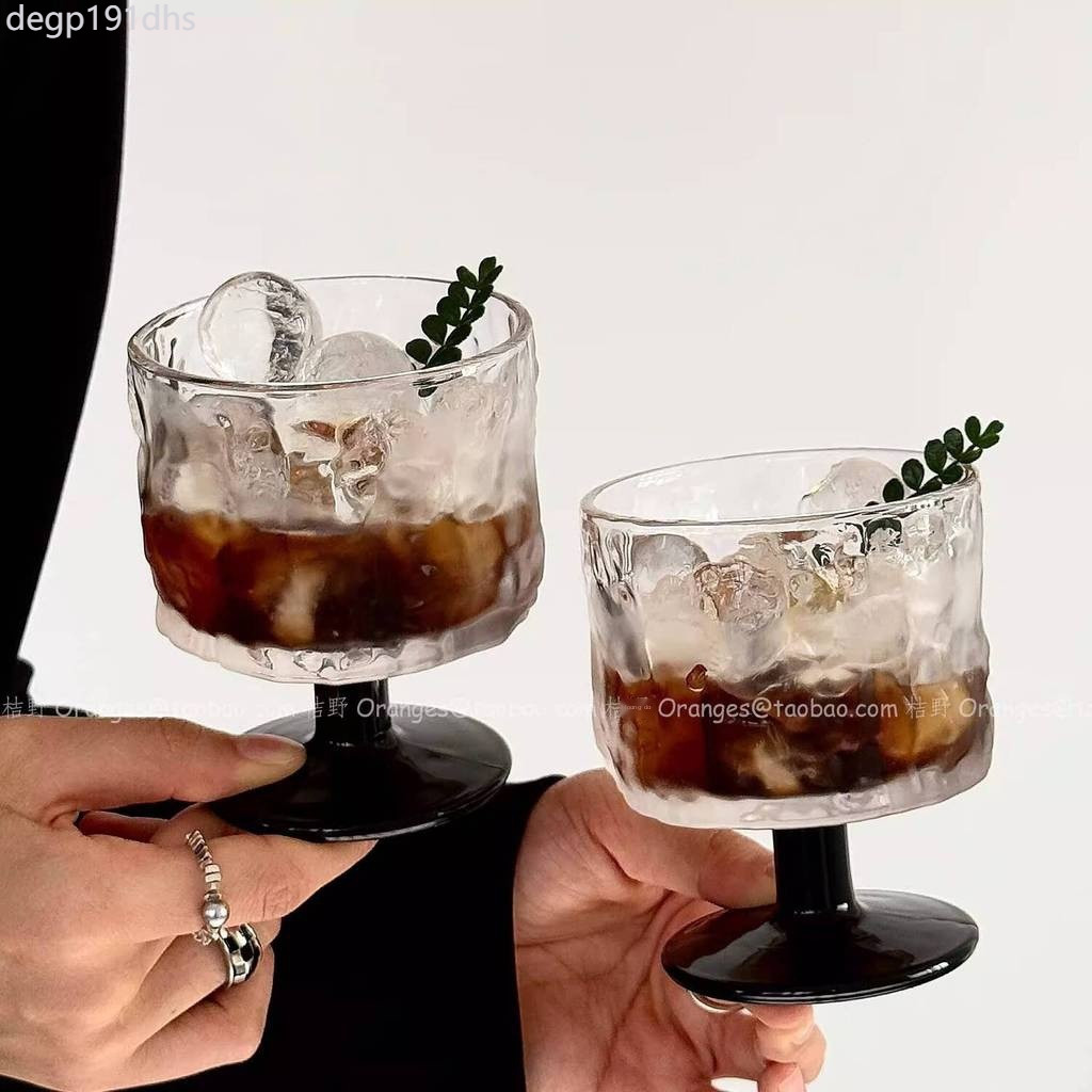 [Ảnh thật/Sẵn] Ly thủy tinh cổ điển màu cam, pha lạnh, cà phê Americano đá, nước ép, đồ uống, cốc r