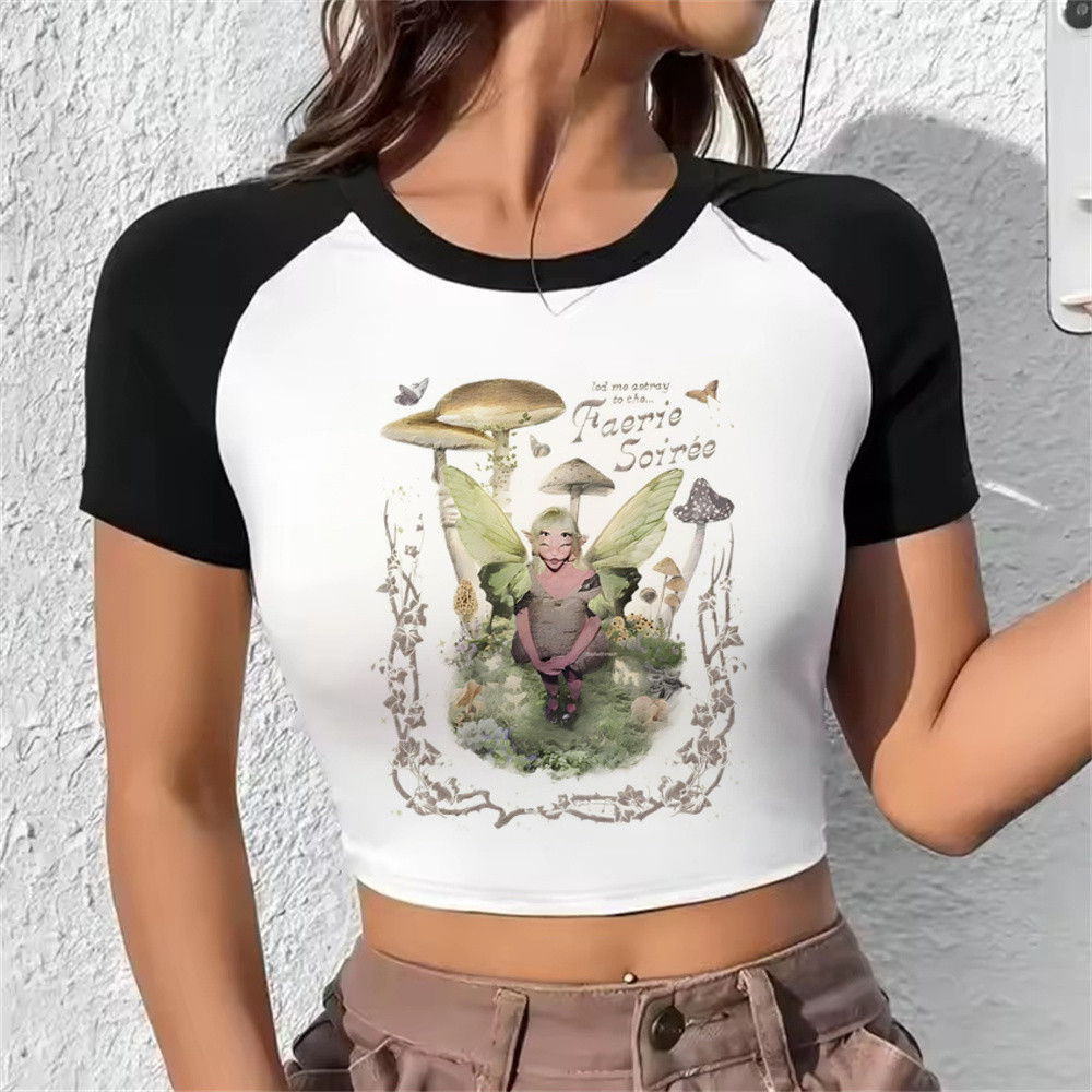 Áo Croptop Melany Martinez thiết kế Manga Shoujo Baddie Gothic, phù hợp style Nhật Bản, giá rẻ