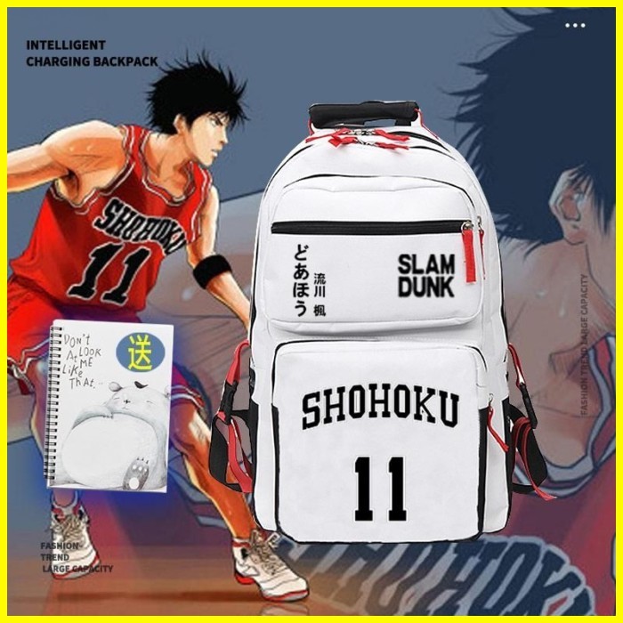 [ZOCI] Ba lô Schoolbag Slam Dunk Kaede Rukawa Slam Dunk Slam Dunk Xiangbei Wuhu Sakuragi Flower Road
