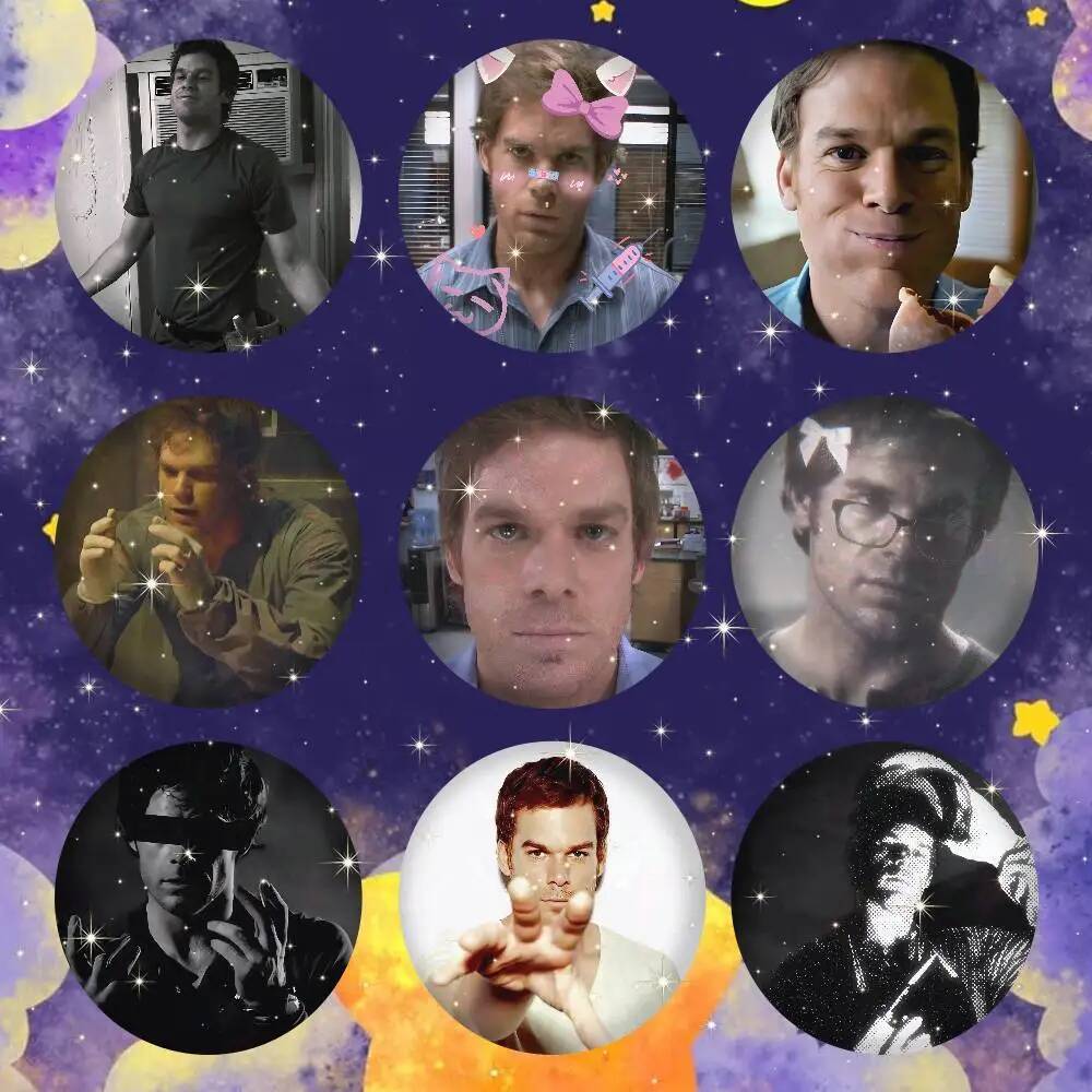 D-Huy Hiệu Dexter Morgan Manga Thổ Cẩm Chân Tròn - Quà Tặng và Trang Trí