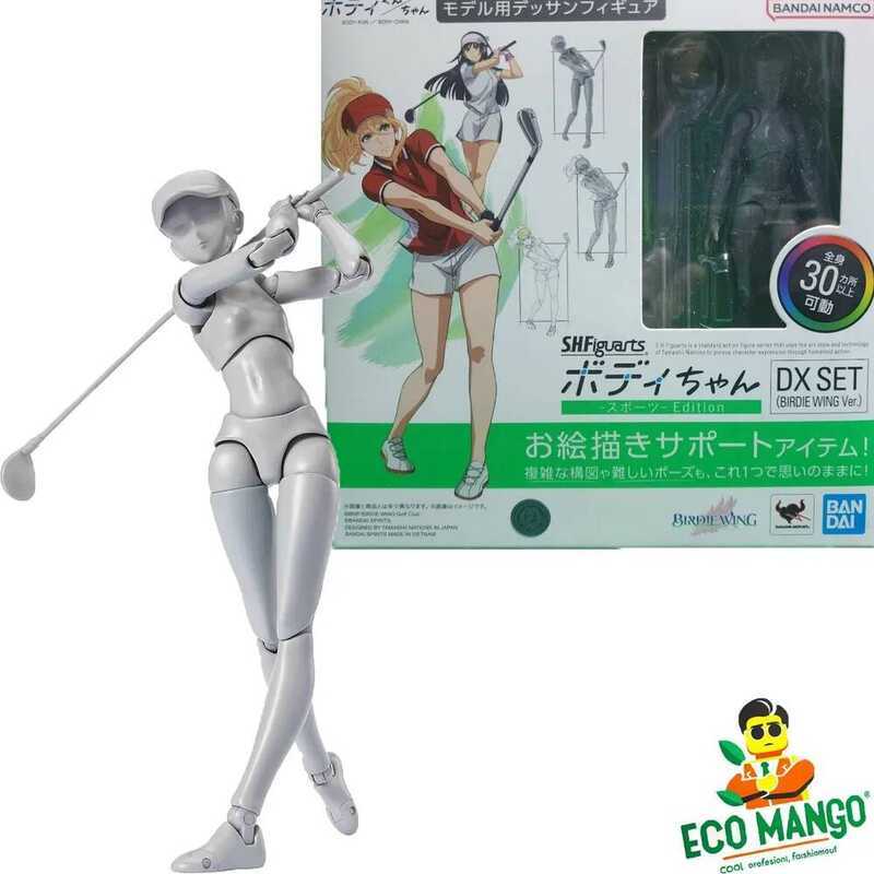 Bandai S.H.FIGUARTS Action Figure Body Chan, phiên bản Sports Birdie Wing, bộ DX (màu xám) 13.5 cm